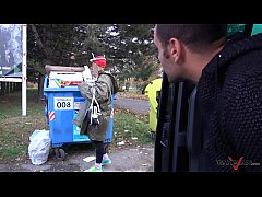  - Garbage woman turn to super hot crazy mind blonde hungry for cock