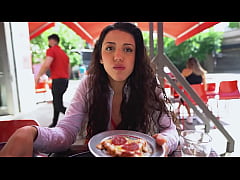  - Latina loves Pizza with cum toping
