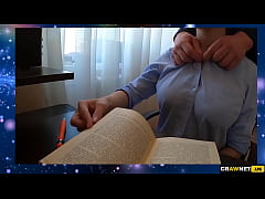  - Girl Student with big boods Paused the lesson to suckle for the teacher