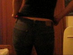  - colombianita dancing in front the webcam in jeans and showing her ass in thong