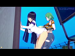  - Hikage and Katsuragi and Ikaruga intense futanari sex. - Senran Kagura Hentai