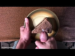  - Cum Cake ;) Caden Jerks Off onto a Slice and Aimee Eats It