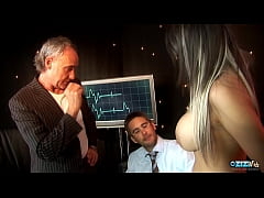  - Horny nurse Katie Weale enjoys fucking with two guys at once