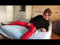  - Fetish with red leather pants