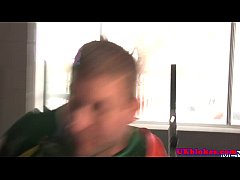  - Brit muscle lads balls deep in ring trio