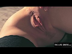  - Shaved blonde masturbating in the sun to a hard orgasm