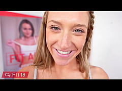  - FIT18 - Addison - 57kg - Skinny Blonde American Amateur In Yoga Pants - 60FPS