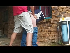  - Came Home from mcdonalds,we were so horny couldnt wait to fuck,so fucked in the front yard and ended up eating her massive creampie