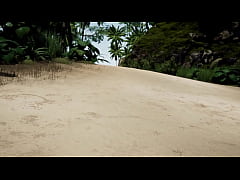  - Lara Croft was masturbating in her cabin, but suddenly a storm started... 3D Hentai Game