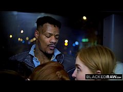  - BLACKEDRAW Two Beauties Fuck Giant BBC On Bus!