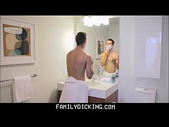  - FamilyDick - Handsome Twink Gets Drilled Doggystyle By Stepdad While Shaving