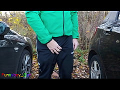  - I jerk my uncut cock in a commuter parking lot. Unfortunately, a voyeur then showed up.