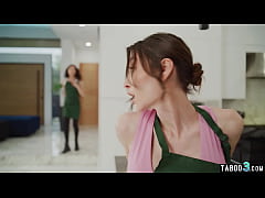  - Tranny waitresses  Zariah Aura and Korra Del Rio fucking a hot CIS babe