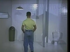  - Rob Cryston has been driving the whole day and decided to relax, what can be better refreshment then roping the pony at WC? Only other dude cleaning his pipe through gloryhole