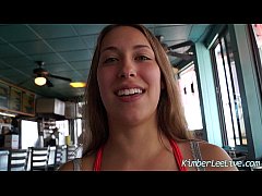  - Hot Busty Teen Kimber Sucks Cock in Car at the Beach