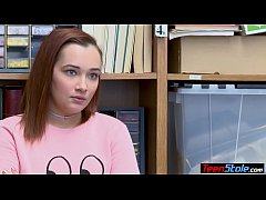  - Redhead teen thief punish fucked by a security guard