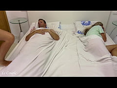  - Wife woke up when she heard noises and saw that her husband is having sex with their girlfriend - real cuckquean wife