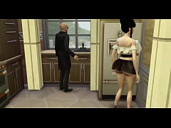  - Dragon Ball Porn Epi 53 Sirvientas Esclavas  Chichi Milk El Marido Goku Llama a su Hermosa Esposa para ver como va su Trabajo pero el Jefe se la esta Follando como una Perra Netorare