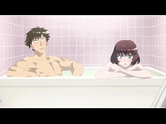  - ''Moans Echo in the Steamy Outdoor Bath'' Unexpected Threesome(Hentai Sex) Eng Sub