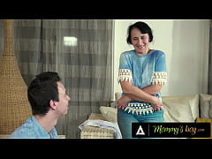  - MOMMY'S BOY - Mature Maid Rides 18yo Guy's Cock After She Kept Teasing Him While Cleaning Around