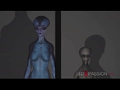  - Area 51. A sexy young blonde gets fucked hard by sci-fi soldier in the lab