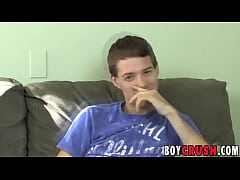  - Adorable youngster Chase Harding cums while masturbating