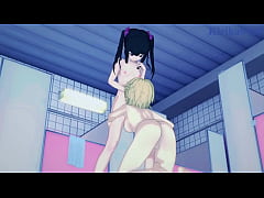  - Shirabe Tsukuyomi and Kirika Akatsuki intense lesbian play. - Symphogear Hentai