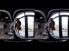  - Amateur teens teasing and showing their hot naked bodies in this VR clip