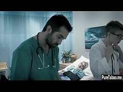  - Helpless blonde used by a dirty doctor with huge thing