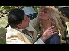  - A blonde lady seduced him outdoors and rode his cock in her sexy lingerie