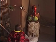  - Big beautiful black woman Sweett Vellvett with red hair, big melons and massive garage can't resist to enjoy riding huge dong on  Wahoo