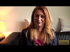  - Raunchy subslut Princess Paris slurps cum after rough plow