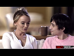  - Big tits MILF stepmom Pristine Edge fucks big cock stepson and enjoyed his big hard dick