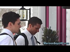  - Muscly mormon sprays cum