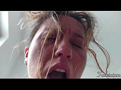  - Sweaty and intense sex couple orgasm - Sweat fetish cowgirl - beautiful agony face REAL POV