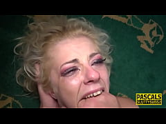  - Dominated petite blonde gets mouth fucked