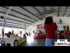  - Busty amateur Thai slut Noom loves wild riding in kart and on big dick