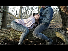  - Red Bitch Sucks My Dick in the forest while her husband is not around.