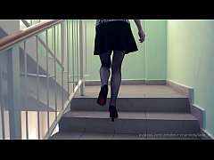  - Didn't make it Home and got a creampie in her mouth at the entrance.