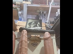  - Fucking a few favorite big dildos
