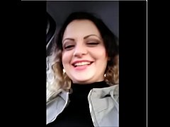  - #Exhibitionist   #show #boobs in #car when #people #walk on #street