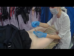  - Medical fetish sounding in straitjacket