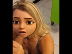  - REAL life Teen Elsa from Frozen Makes a Pixar Porno with BBC in a Public Bathroom with Cumshot