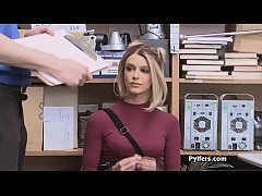  - Sporty blonde thief fucked on action camera