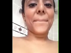  - Indian chick showing her tits and pussy