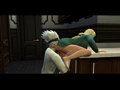  - Naruto Hentai Episodio 98 Kakashi esta en la cocina tomando algo de cafe y llega sunade le dice quiero que me folles aqui como una puta es mi fantasia que me des por el culo en esta cocina