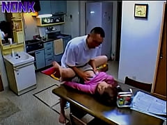  - Asian wife provokes a fruit seller in front her husband and fucks him