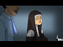  - A nun and a MILF gets their pussies stretched wide