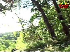  - Brunette mature takes a hot facial outdoors