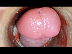  - Camera Inside Deep Pussy toy Captures dose Ejaculation of Sperm